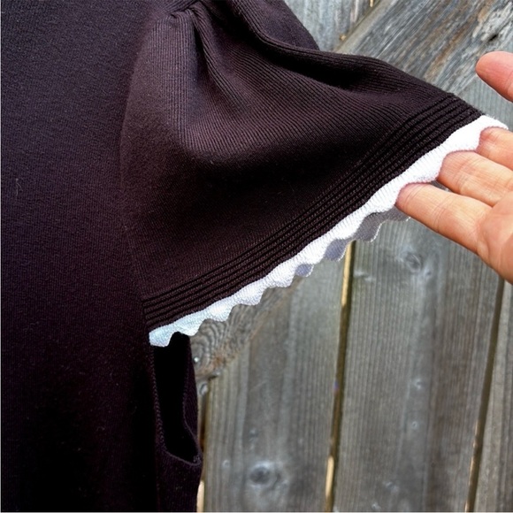 NWT Express Puff Sleeve Scallop Trim
Sweater Dress Black White Size XL - Picture 8 of 9